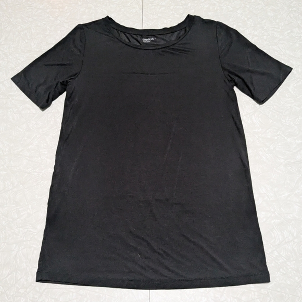 Gap Pure Body Women's S PJ Dress Sleep Shirt Black Soft Long